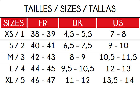 Guide tailles palmes Epsealon